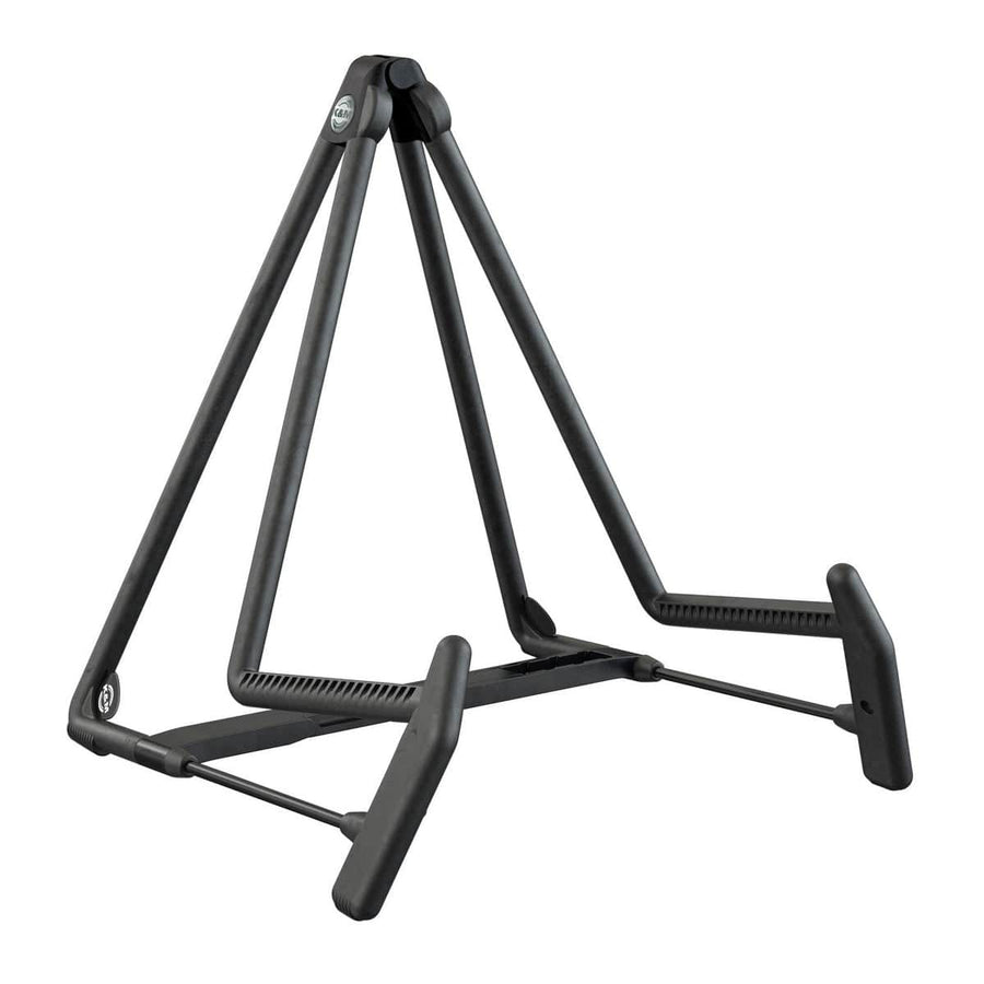 K&M 17580 Heli 2 Acoustic Guitar Banjo Stand - Black Banjo Studio