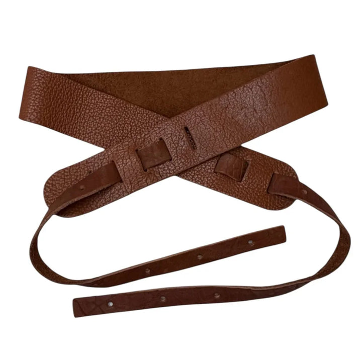 Lakota Leathers Banjo Strap - Non-Cradle Lakota Leathers Banjo Straps Tobacco / 2"