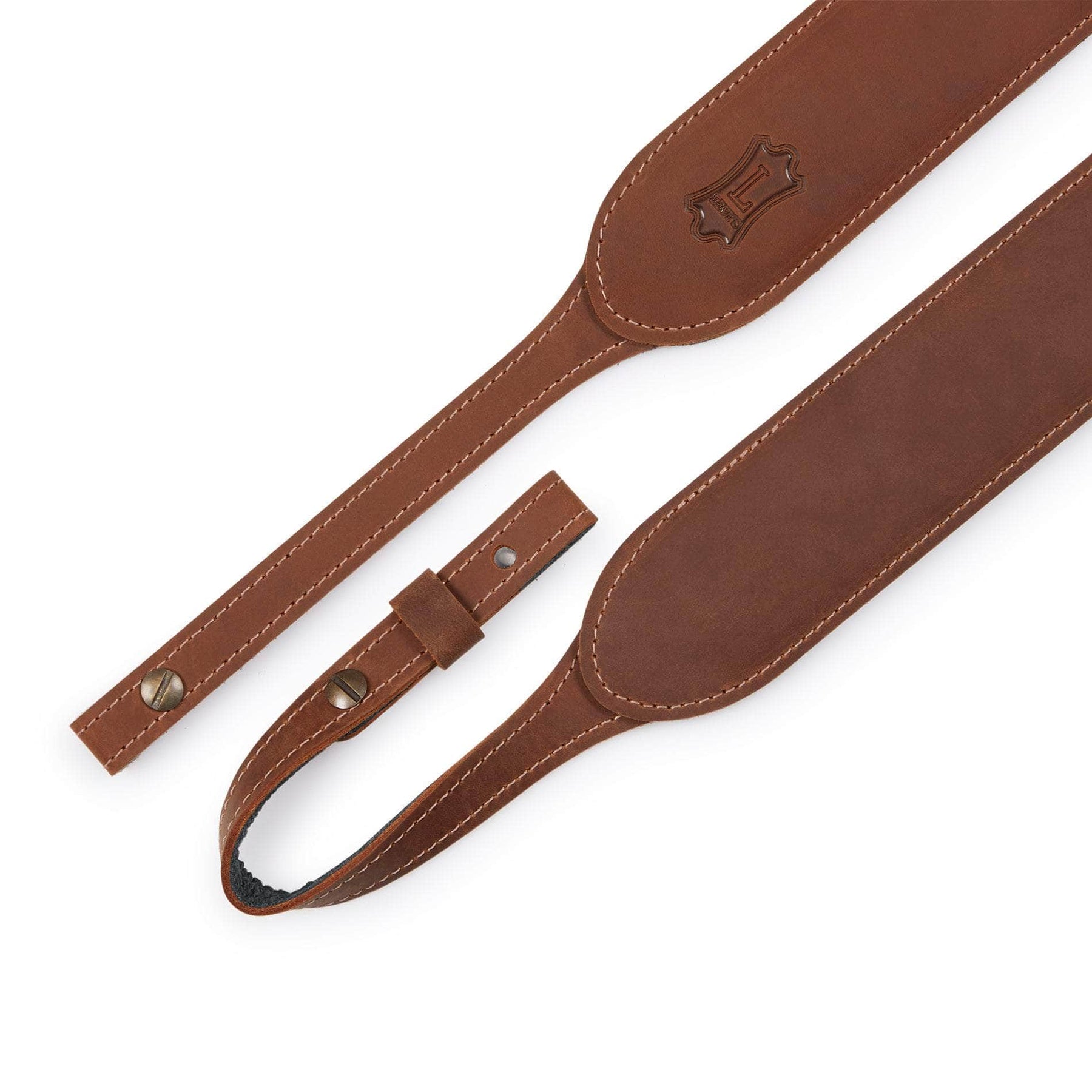 Levy's Garment Leather Banjo Strap - Dark Brown (MGB2Q-DBR) - 734990689272