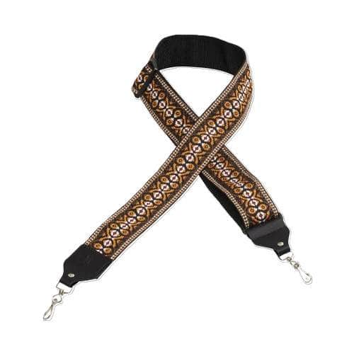 Levy's Hootenanny Banjo Strap Levy's Leathers Banjo Straps Brown and Orange