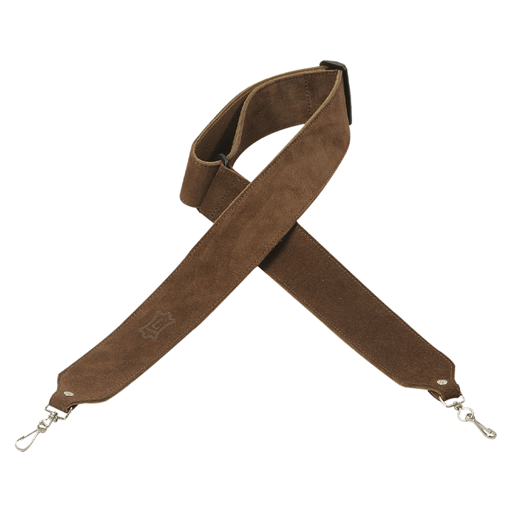 Levy's Leather Suede Banjo Strap with Clips (M9S) Levy's Leathers Banjo Straps Brown