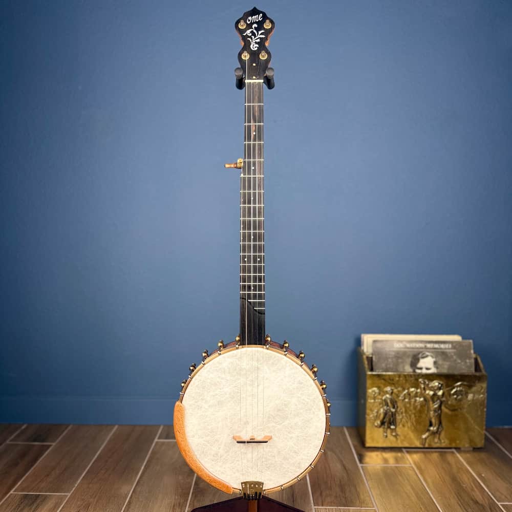 Limited Edition Ome Jasmine 11" 5-String Curly Maple Banjo with Mahogany Neck & Rolled Brass Tone Ring Ome Banjos 5 String Banjos