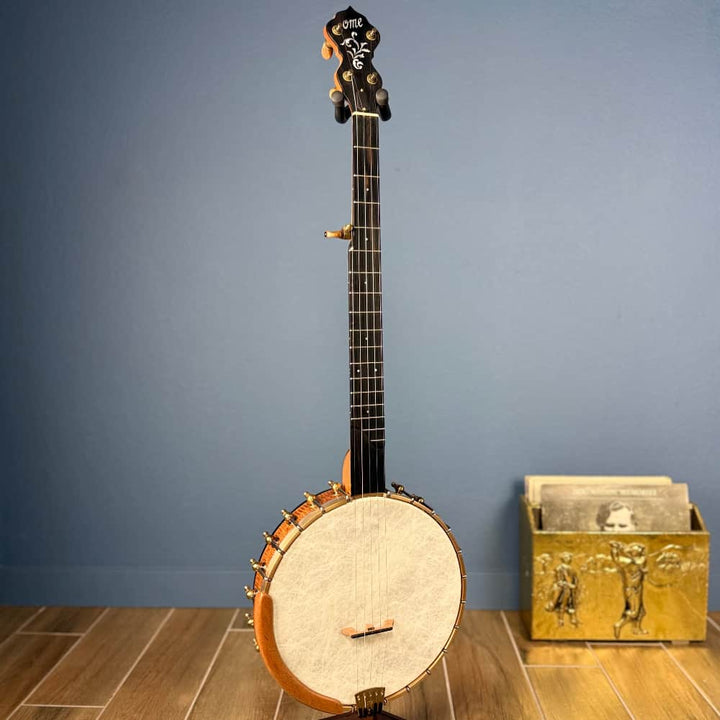 Limited Edition Ome Jasmine 11" 5-String Curly Maple Banjo with Mahogany Neck & Rolled Brass Tone Ring Ome Banjos 5 String Banjos