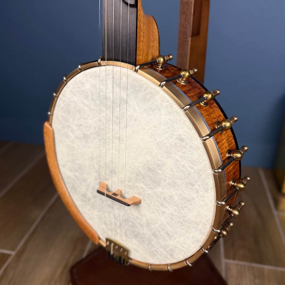 Limited Edition Ome Jasmine 11" 5-String Curly Maple Banjo with Mahogany Neck & Rolled Brass Tone Ring Ome Banjos 5 String Banjos