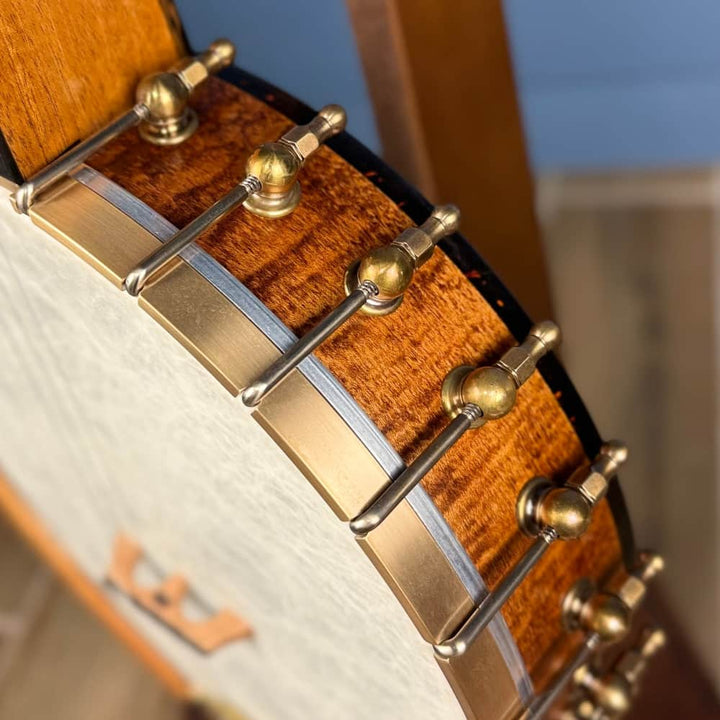 Limited Edition Ome Jasmine 11" 5-String Curly Maple Banjo with Mahogany Neck & Rolled Brass Tone Ring Ome Banjos 5 String Banjos