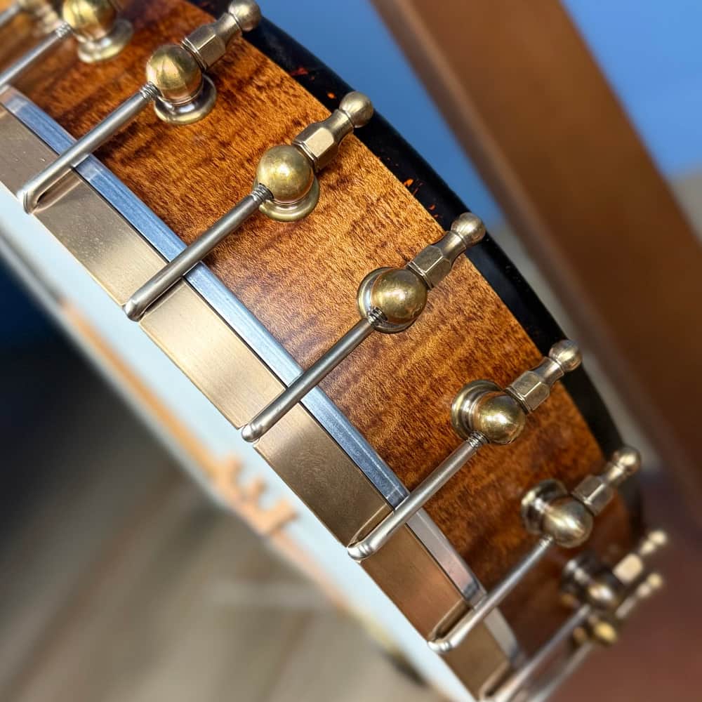 Limited Edition Ome Jasmine 11" 5-String Curly Maple Banjo with Mahogany Neck & Rolled Brass Tone Ring Ome Banjos 5 String Banjos