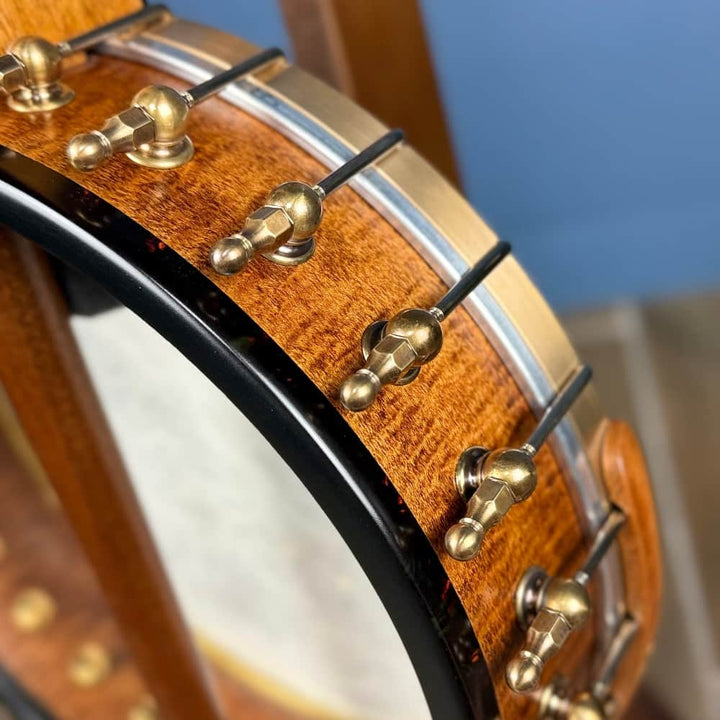 Limited Edition Ome Jasmine 11" 5-String Curly Maple Banjo with Mahogany Neck & Rolled Brass Tone Ring Ome Banjos 5 String Banjos