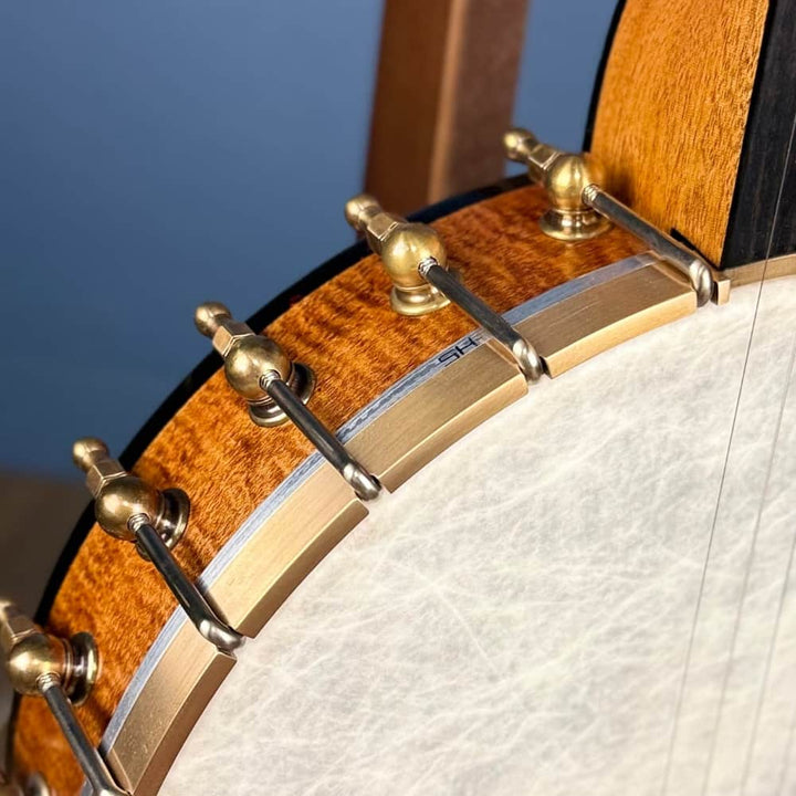 Limited Edition Ome Jasmine 11" 5-String Curly Maple Banjo with Mahogany Neck & Rolled Brass Tone Ring Ome Banjos 5 String Banjos