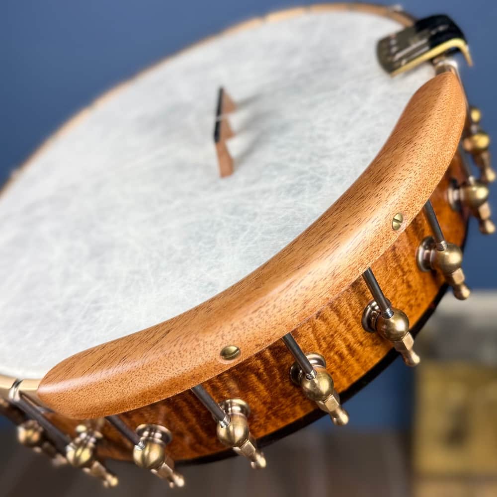 Limited Edition Ome Jasmine 11" 5-String Curly Maple Banjo with Mahogany Neck & Rolled Brass Tone Ring Ome Banjos 5 String Banjos