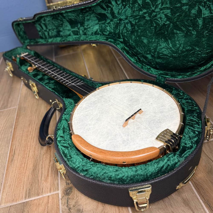 Limited Edition Ome Jasmine 11" 5-String Curly Maple Banjo with Mahogany Neck & Rolled Brass Tone Ring Ome Banjos 5 String Banjos