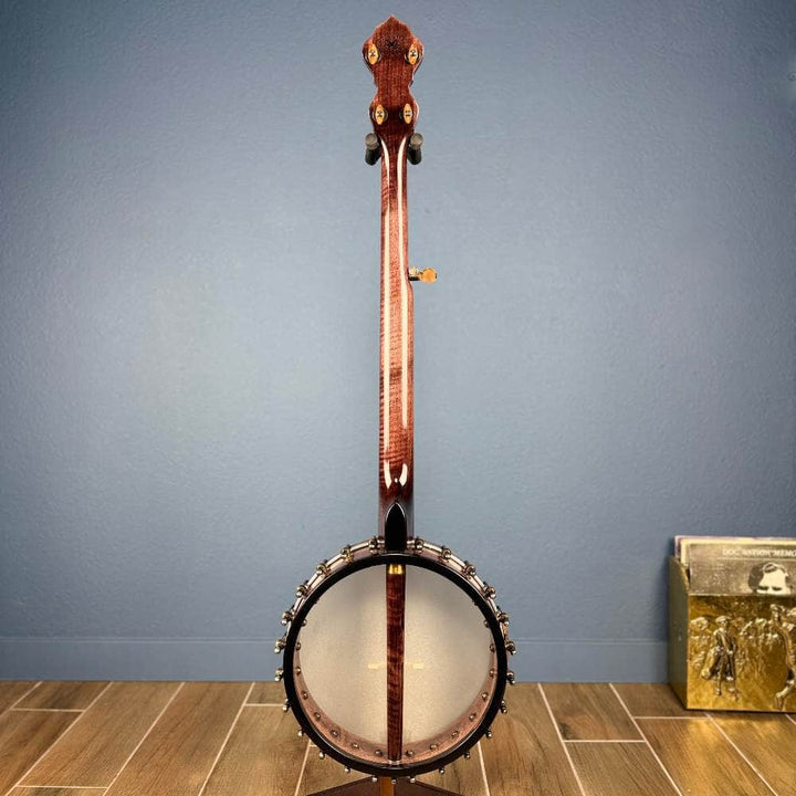 Limited Edition Ome Jasmine 11" 5-String Curly Maple Banjo with Rolled Brass Tone Ring, Used Ome Banjos 5 String Banjos