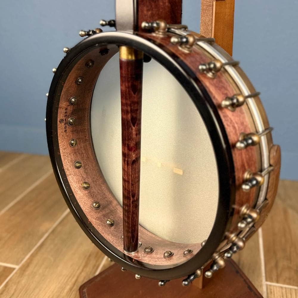 Limited Edition Ome Jasmine 11" 5-String Curly Maple Banjo with Rolled Brass Tone Ring, Used Ome Banjos 5 String Banjos