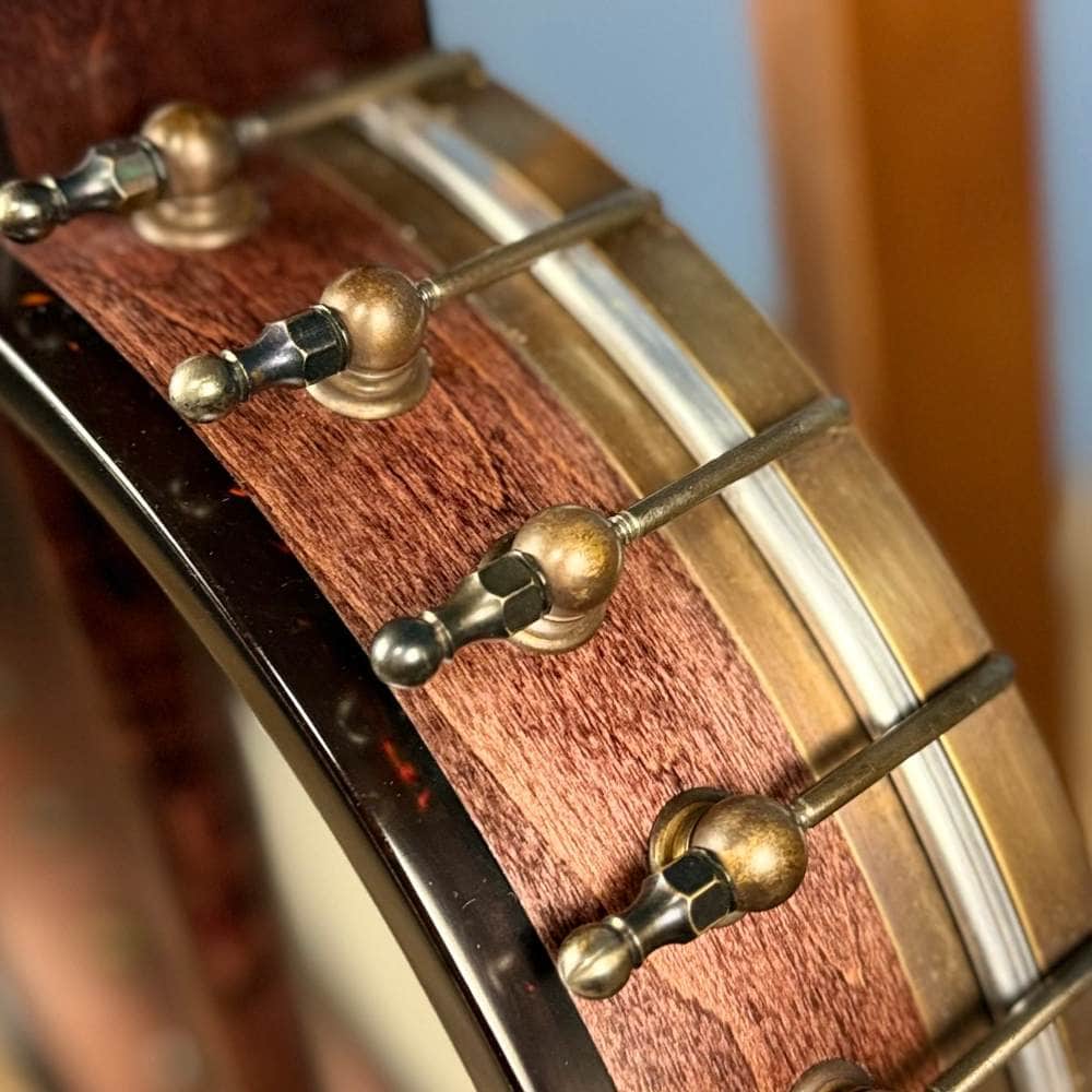 Limited Edition Ome Jasmine 11" 5-String Curly Maple Banjo with Rolled Brass Tone Ring, Used Ome Banjos 5 String Banjos