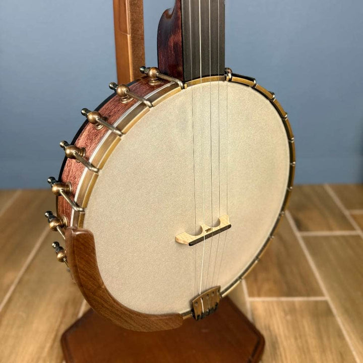 Limited Edition Ome Jasmine 11" 5-String Curly Maple Banjo with Rolled Brass Tone Ring, Used Ome Banjos 5 String Banjos