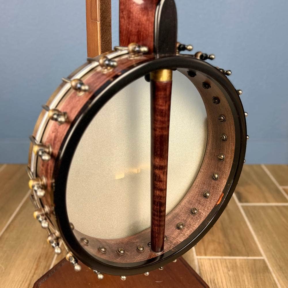 Limited Edition Ome Jasmine 11" 5-String Curly Maple Banjo with Rolled Brass Tone Ring, Used Ome Banjos 5 String Banjos