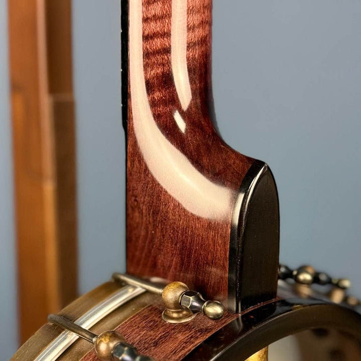 Limited Edition Ome Jasmine 11" 5-String Curly Maple Banjo with Rolled Brass Tone Ring, Used Ome Banjos 5 String Banjos