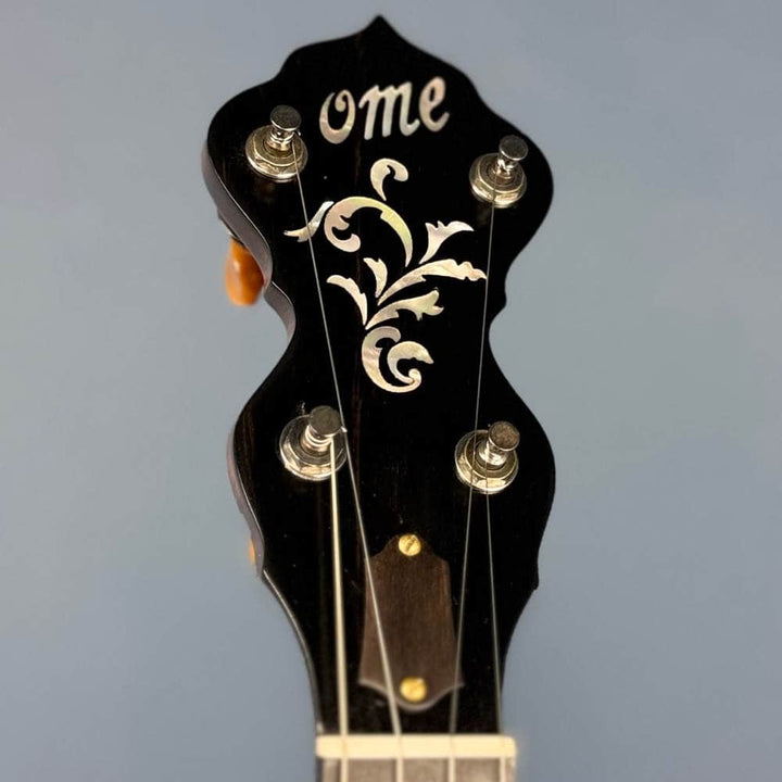 Limited Edition Ome Jasmine 11" 5-String Curly Maple Banjo with Rolled Brass Tone Ring, Used Ome Banjos 5 String Banjos