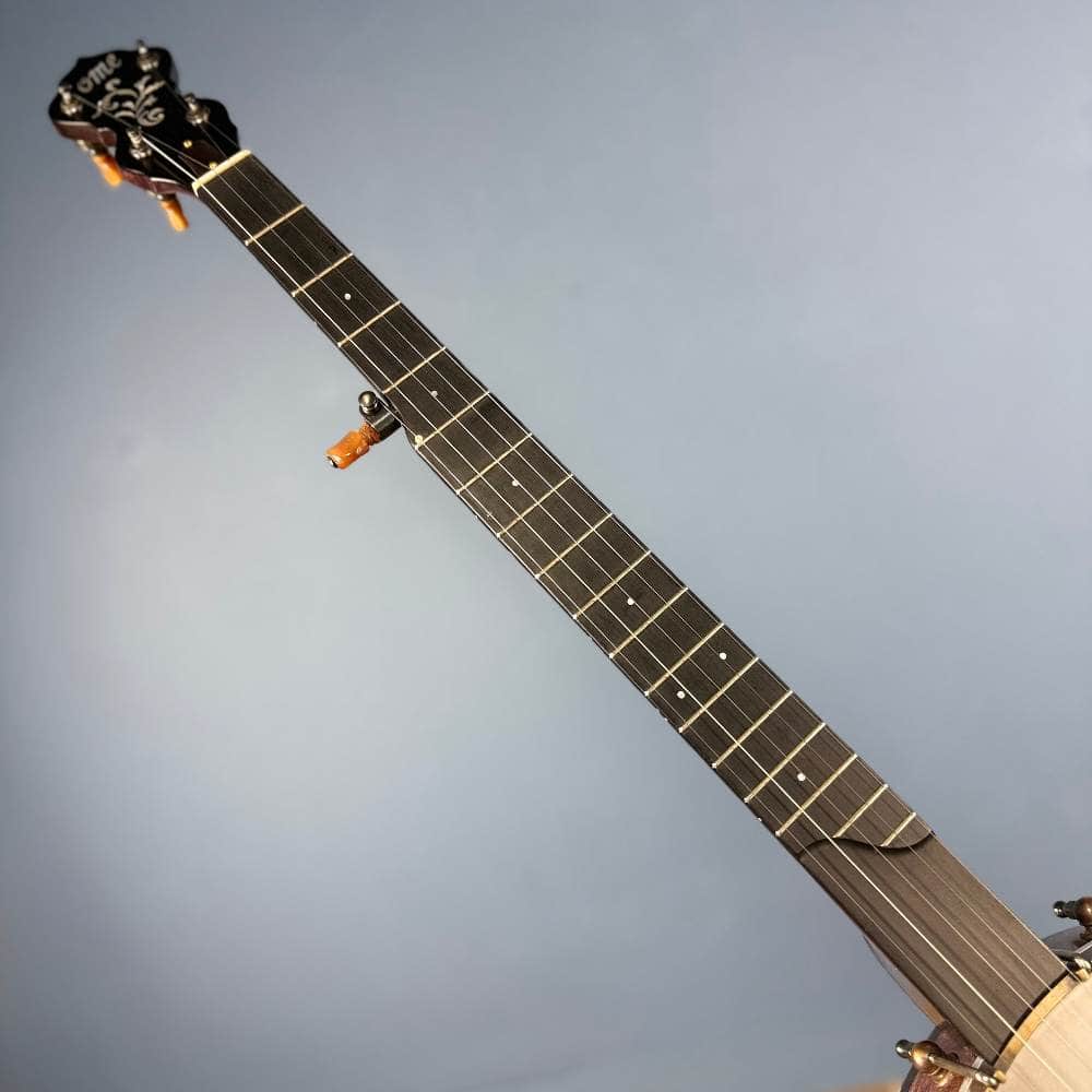 Limited Edition Ome Jasmine 11" 5-String Curly Maple Banjo with Rolled Brass Tone Ring, Used Ome Banjos 5 String Banjos