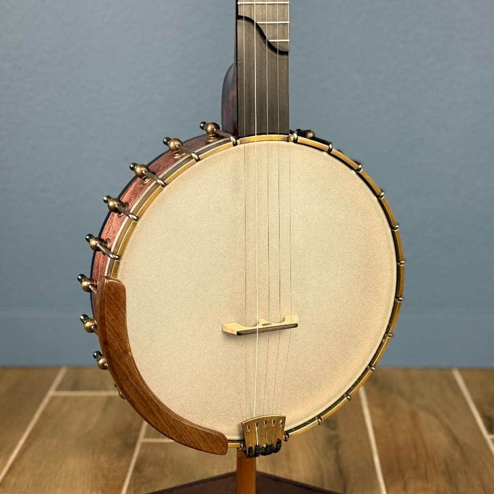 Limited Edition Ome Jasmine 11" 5-String Curly Maple Banjo with Rolled Brass Tone Ring, Used Ome Banjos 5 String Banjos