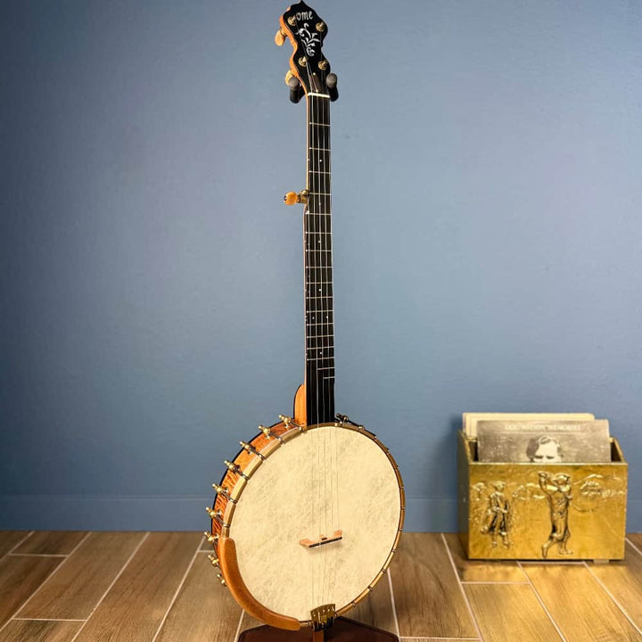 Limited Edition Ome Jasmine 12" 5-String Curly Maple Banjo with Mahogany Neck & Rolled Brass Tone Ring Ome Banjos 5 String Banjos