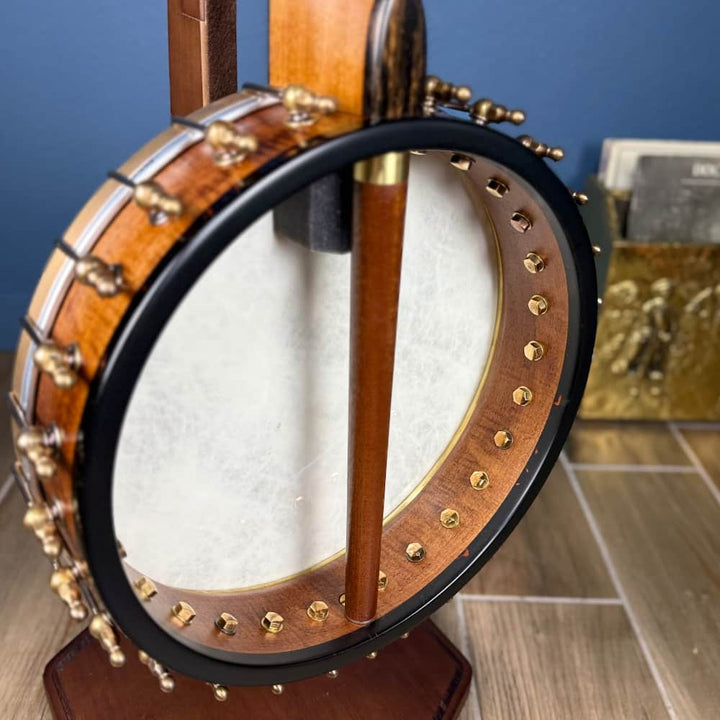 Limited Edition Ome Jasmine 12" 5-String Curly Maple Banjo with Mahogany Neck & Rolled Brass Tone Ring Ome Banjos 5 String Banjos