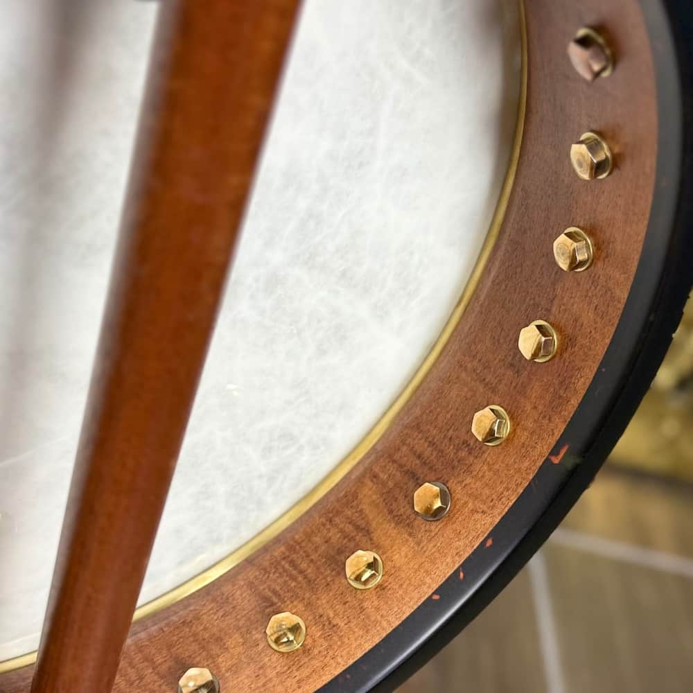 Limited Edition Ome Jasmine 12" 5-String Curly Maple Banjo with Mahogany Neck & Rolled Brass Tone Ring Ome Banjos 5 String Banjos