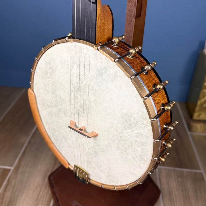 Limited Edition Ome Jasmine 12" 5-String Curly Maple Banjo with Mahogany Neck & Rolled Brass Tone Ring Ome Banjos 5 String Banjos