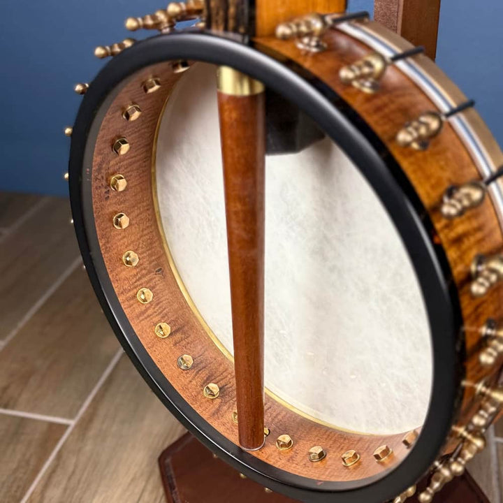 Limited Edition Ome Jasmine 12" 5-String Curly Maple Banjo with Mahogany Neck & Rolled Brass Tone Ring Ome Banjos 5 String Banjos