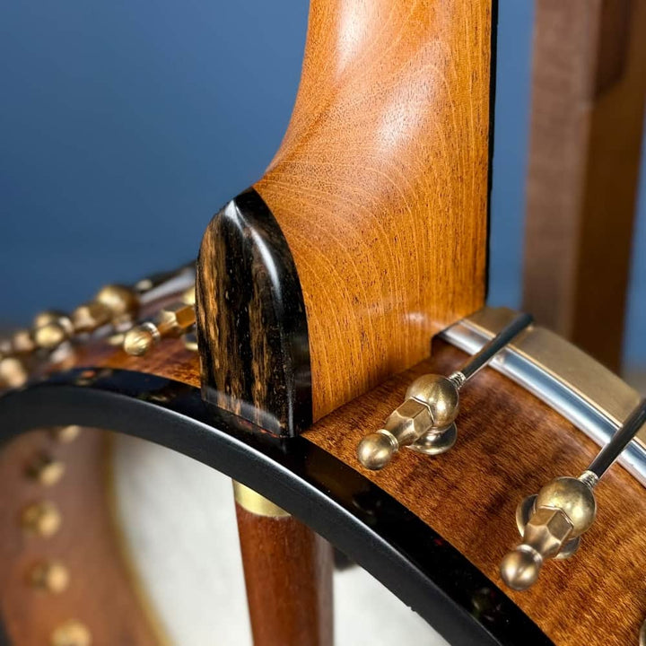Limited Edition Ome Jasmine 12" 5-String Curly Maple Banjo with Mahogany Neck & Rolled Brass Tone Ring Ome Banjos 5 String Banjos