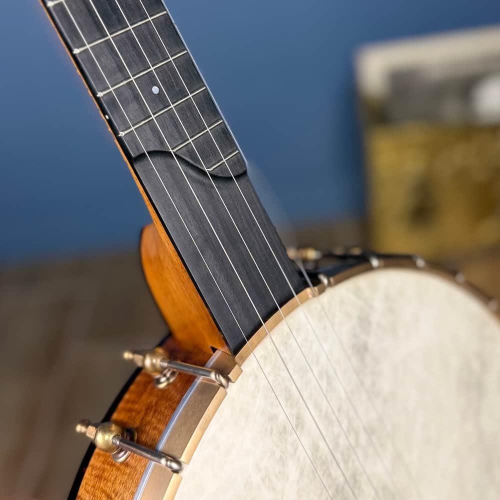 Limited Edition Ome Jasmine 12" 5-String Curly Maple Banjo with Mahogany Neck & Rolled Brass Tone Ring Ome Banjos 5 String Banjos