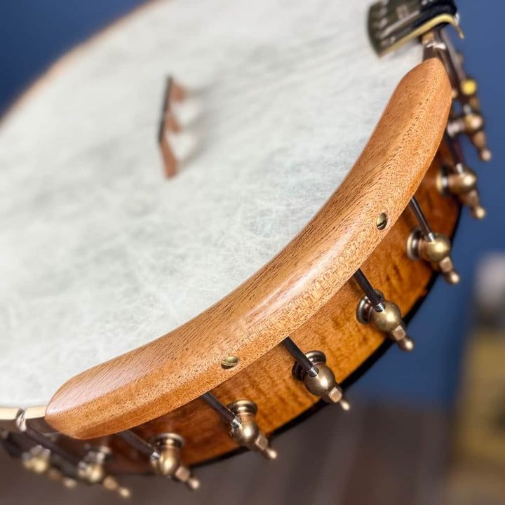 Limited Edition Ome Jasmine 12" 5-String Curly Maple Banjo with Mahogany Neck & Rolled Brass Tone Ring Ome Banjos 5 String Banjos