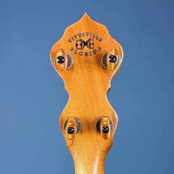 Limited Edition Ome Jasmine 12" 5-String Curly Maple Banjo with Mahogany Neck & Rolled Brass Tone Ring Ome Banjos 5 String Banjos