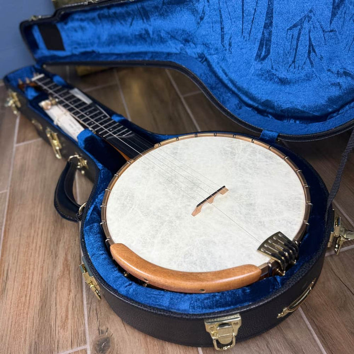 Limited Edition Ome Jasmine 12" 5-String Curly Maple Banjo with Mahogany Neck & Rolled Brass Tone Ring Ome Banjos 5 String Banjos