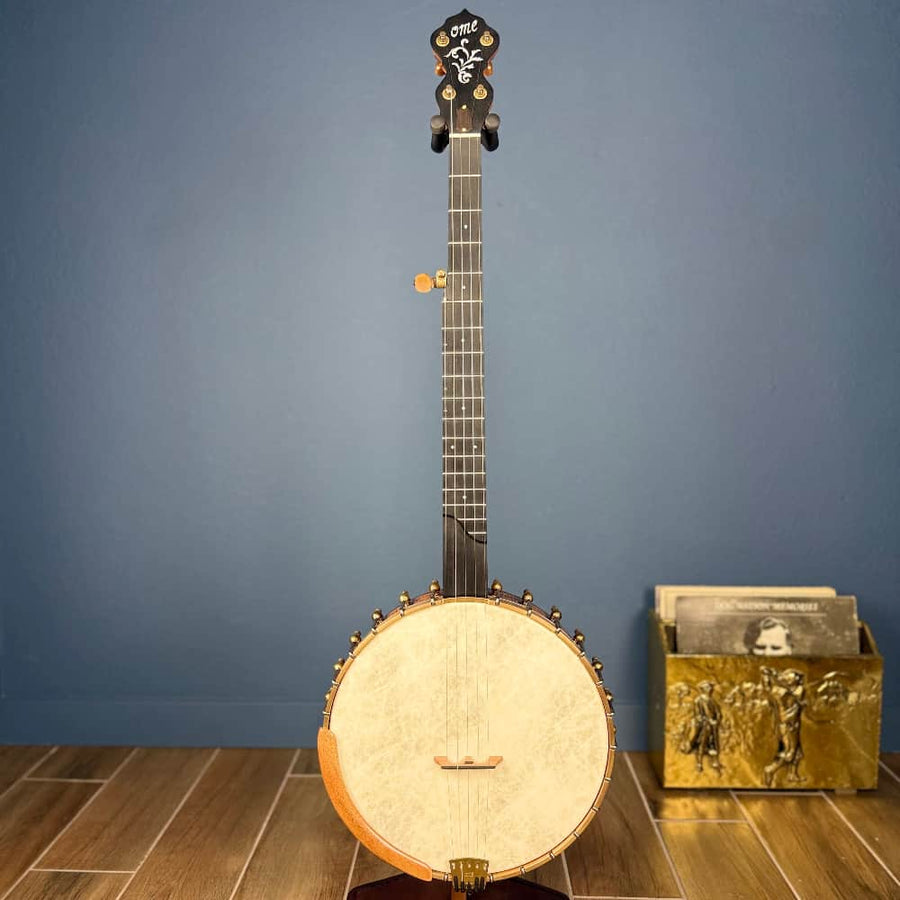 Limited Edition Ome Jasmine 12" 5-String Curly Maple Banjo with Mahogany Neck & Rolled Brass Tone Ring Ome Banjos 5 String Banjos