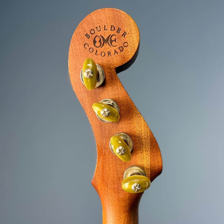 Ome Minstrel-Style Jubilee 12" 5-String Mahogany 5-String Banjo Scroll Peghead and Scoop, Used Ome Banjos 5 String Banjos