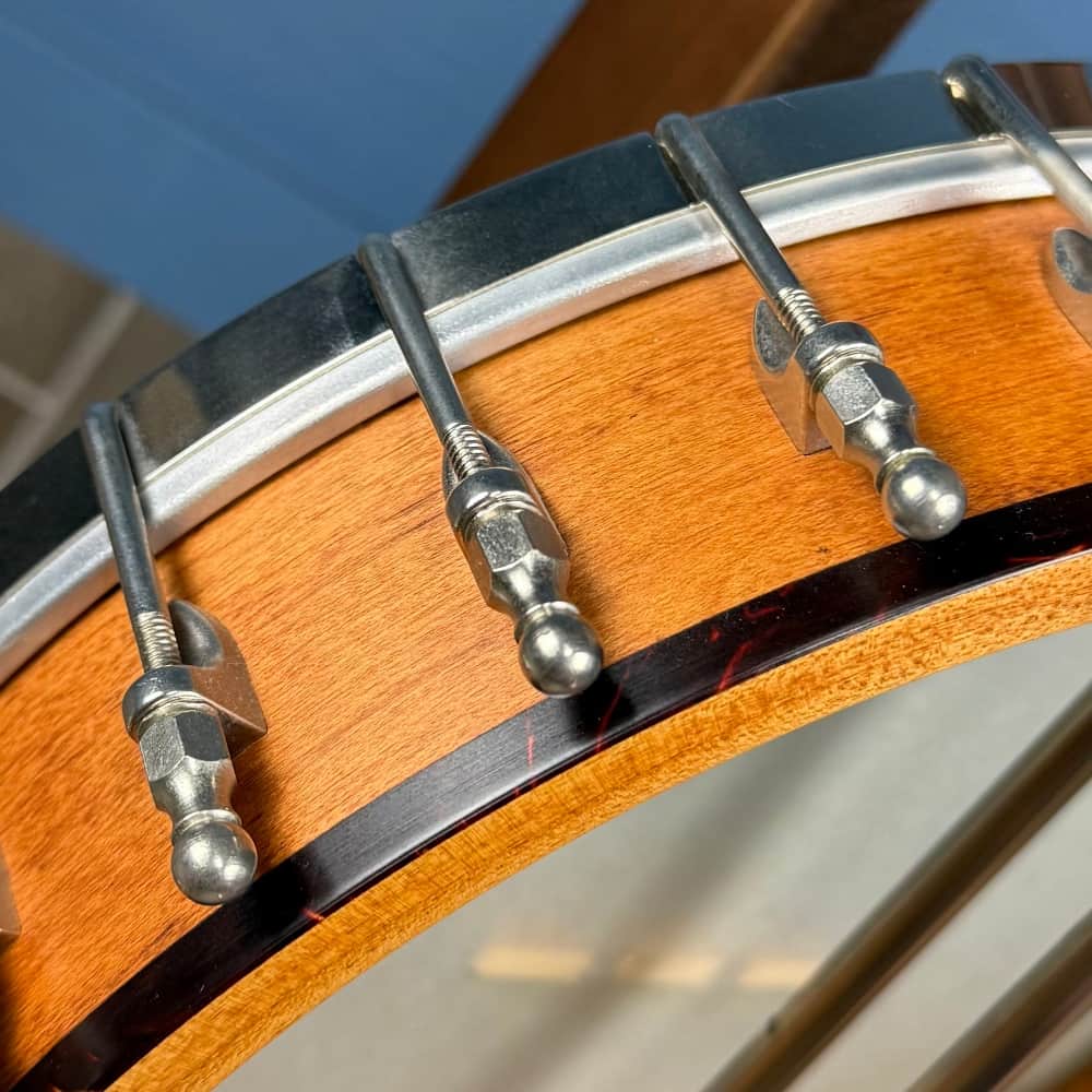 Ome Minstrel-Style Jubilee 12" 5-String Mahogany 5-String Banjo Scroll Peghead and Scoop, Used Ome Banjos 5 String Banjos