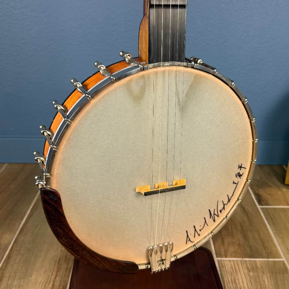 Ome Minstrel-Style Jubilee 12" 5-String Mahogany 5-String Banjo Scroll Peghead and Scoop, Used Ome Banjos 5 String Banjos