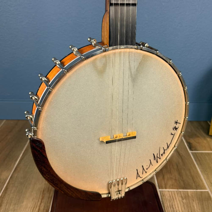 Ome Minstrel-Style Jubilee 12" 5-String Mahogany 5-String Banjo Scroll Peghead and Scoop, Used Ome Banjos 5 String Banjos