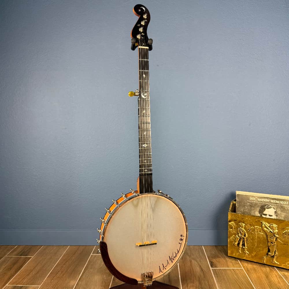 Ome Minstrel-Style Jubilee 12" 5-String Mahogany 5-String Banjo Scroll Peghead and Scoop, Used Ome Banjos 5 String Banjos