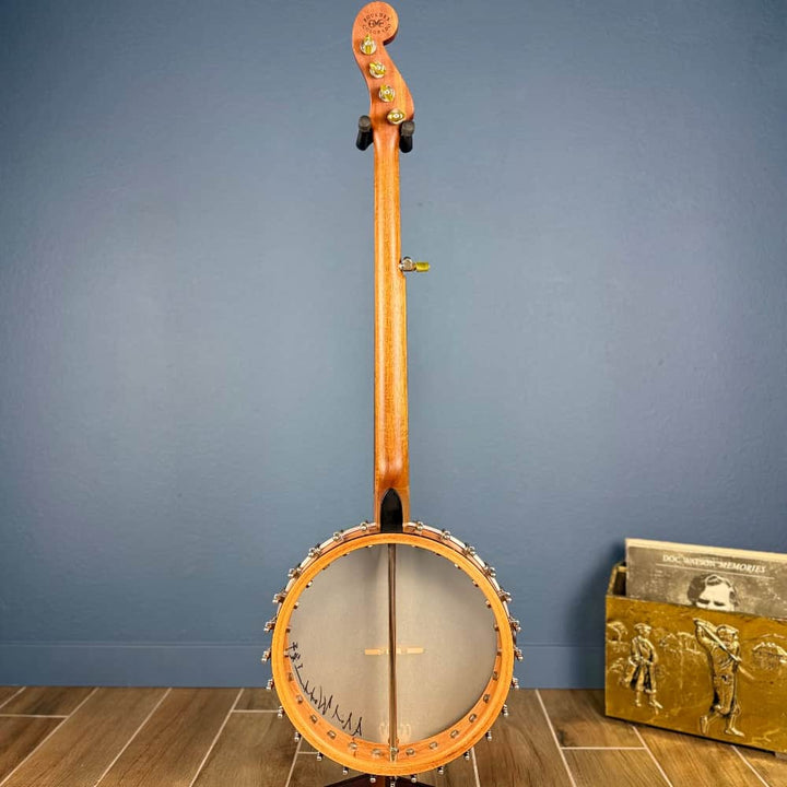 Ome Minstrel-Style Jubilee 12" 5-String Mahogany 5-String Banjo Scroll Peghead and Scoop, Used Ome Banjos 5 String Banjos