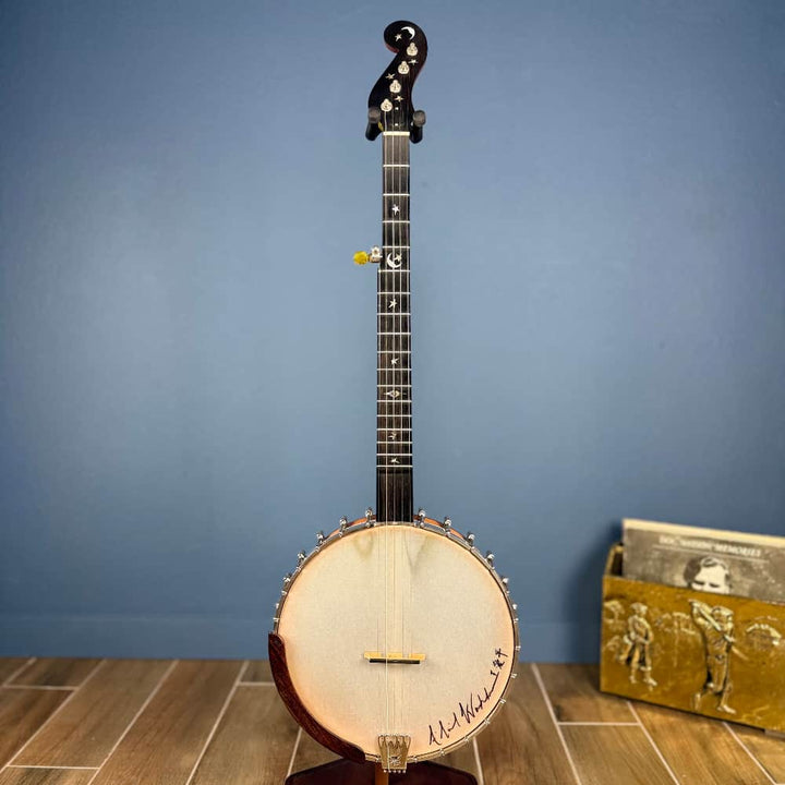 Ome Minstrel-Style Jubilee 12" 5-String Mahogany 5-String Banjo Scroll Peghead and Scoop, Used Ome Banjos 5 String Banjos