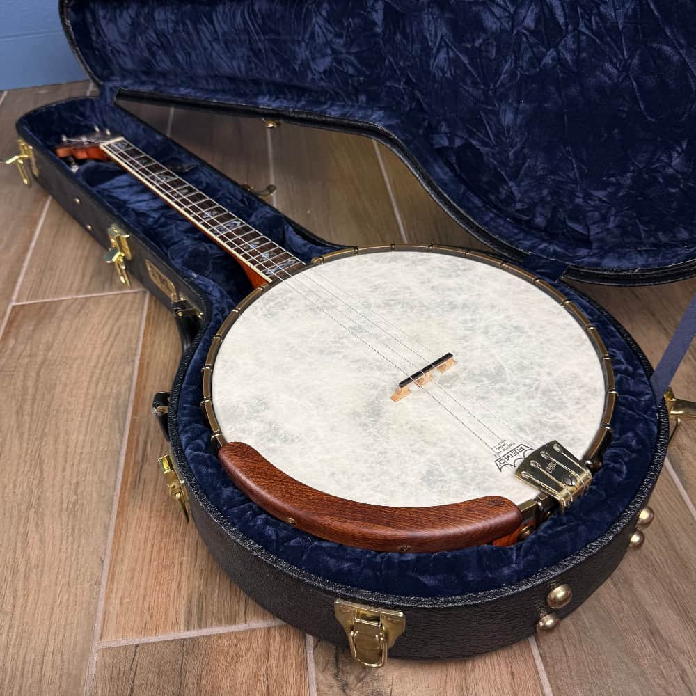 OME Trilogy 19-Fret Tenor Banjo – 12” Rim, Curly Maple, OHSC – Free Shipping - Used Ome Banjos 4 String Banjos