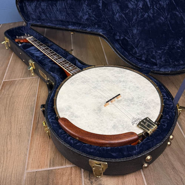 OME Trilogy 19-Fret Tenor Banjo – 12” Rim, Curly Maple, OHSC – Free Shipping - Used Ome Banjos 4 String Banjos