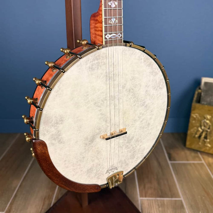 OME Trilogy 19-Fret Tenor Banjo – 12” Rim, Curly Maple, OHSC – Free Shipping - Used Ome Banjos 4 String Banjos