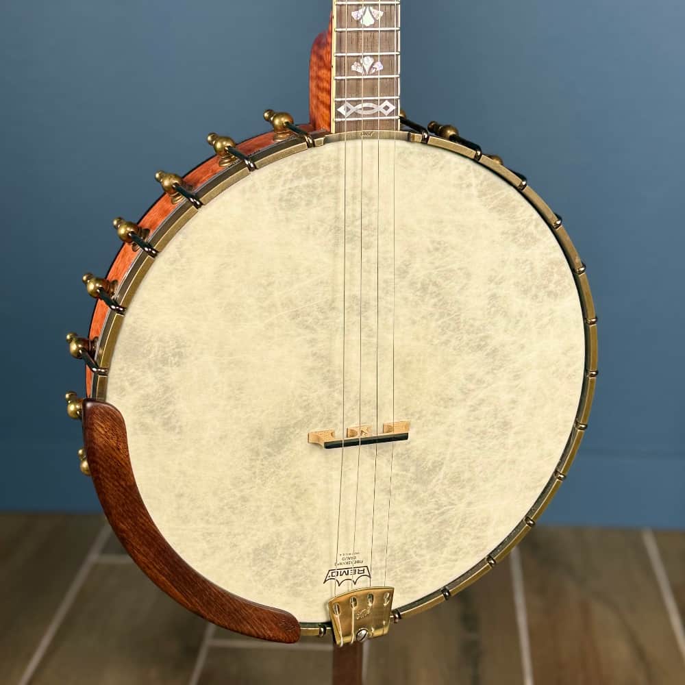 OME Trilogy 19-Fret Tenor Banjo – 12” Rim, Curly Maple, OHSC – Free Shipping - Used Ome Banjos 4 String Banjos