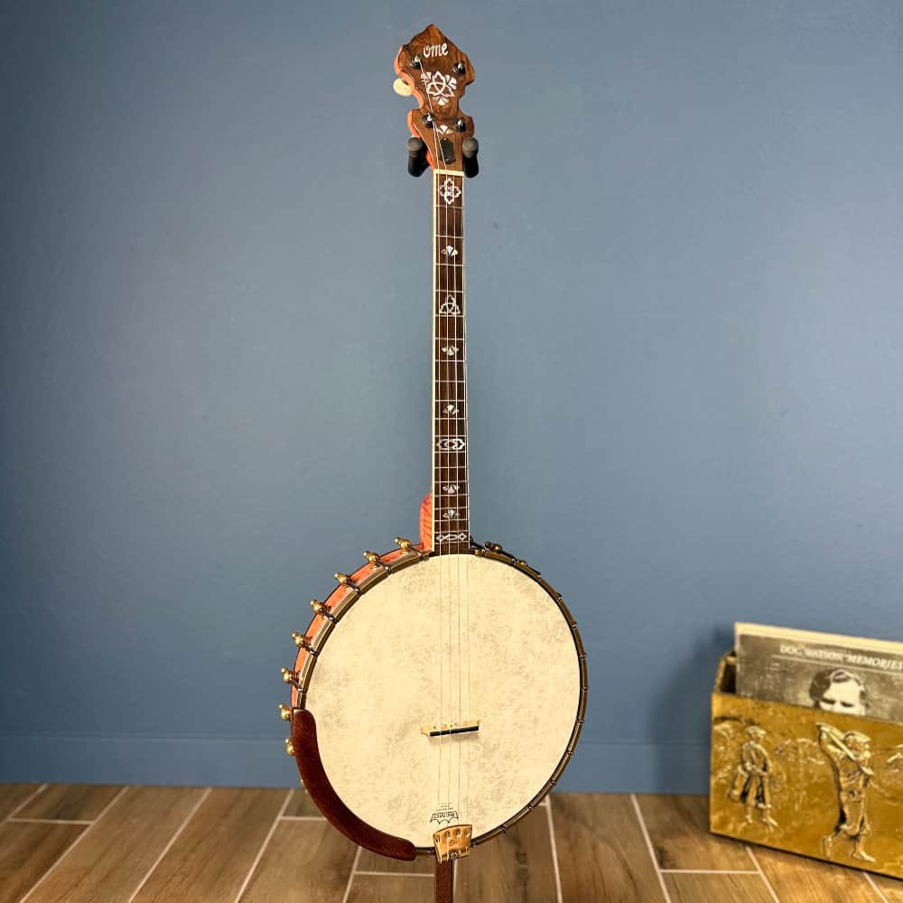 OME Trilogy 19-Fret Tenor Banjo – 12” Rim, Curly Maple, OHSC – Free Shipping - Used Ome Banjos 4 String Banjos