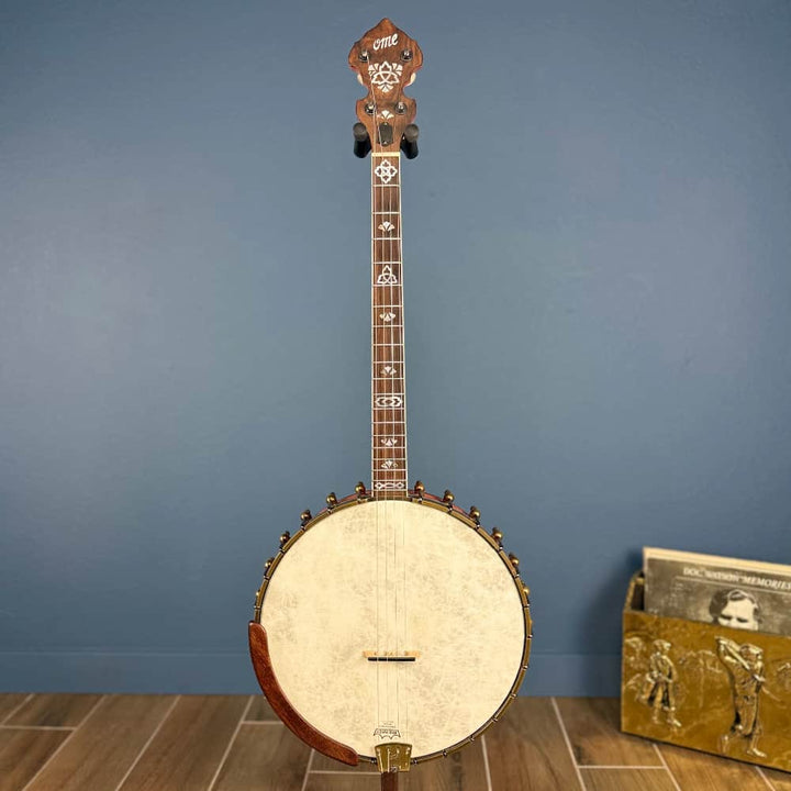 OME Trilogy 19-Fret Tenor Banjo – 12” Rim, Curly Maple, OHSC – Free Shipping - Used Ome Banjos 4 String Banjos