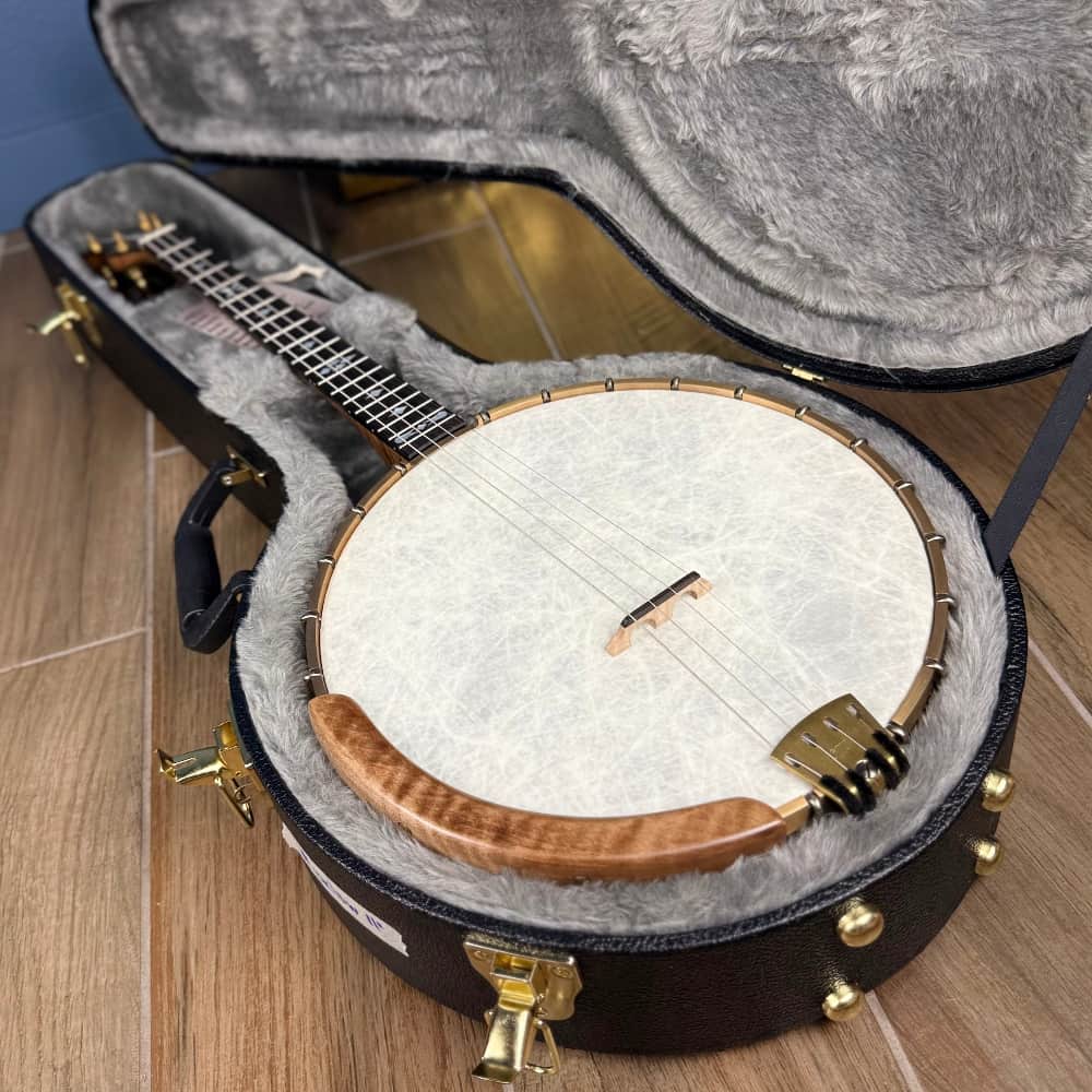 Ome Wicklow 11" 19-Fret Tenor Curly Maple Openback Banjo with Vintage Tone Ring Ome Banjos 4 String Banjos