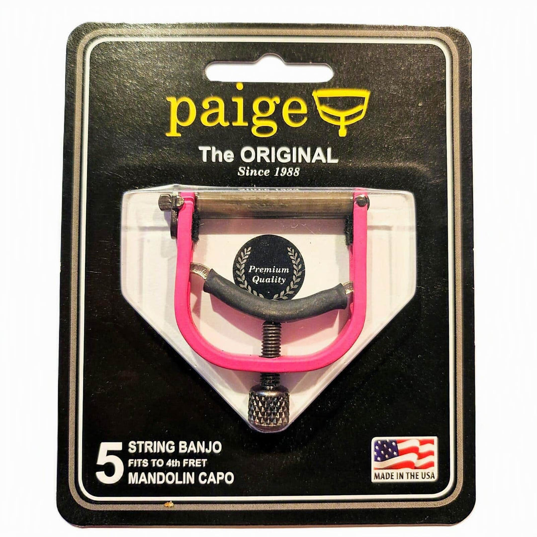 Paige Original Banjo & Mandolin Capo - Colors Paige Banjo Accessories Pink