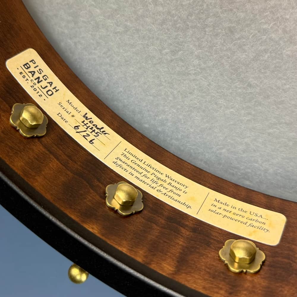 Pisgah 12" Wonder 5 String Banjo Standard Scale with Historic Little Wonder Tone Ring Pisgah 5 String Banjos